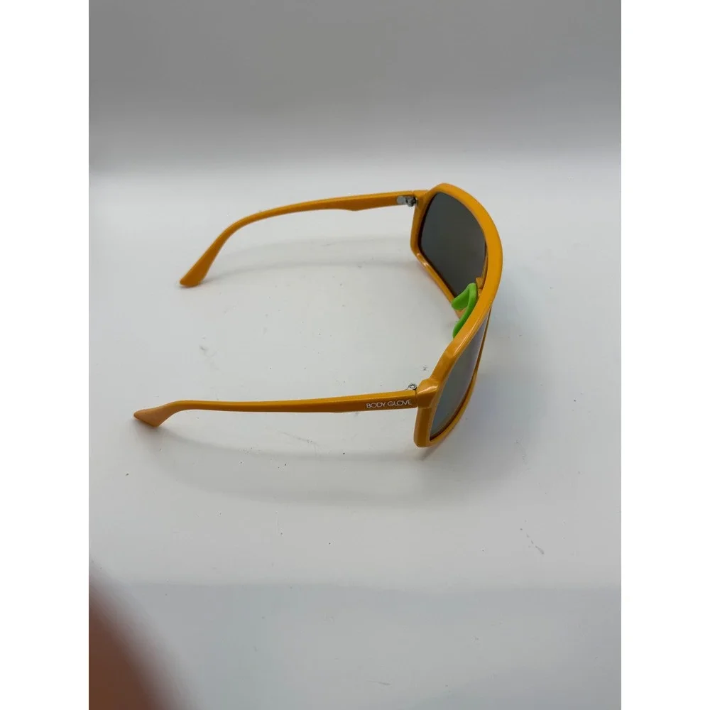 Body Glove Shield Sunglasses Blue Mirrored Lens Retro‎ Sporty Neon Wrap New